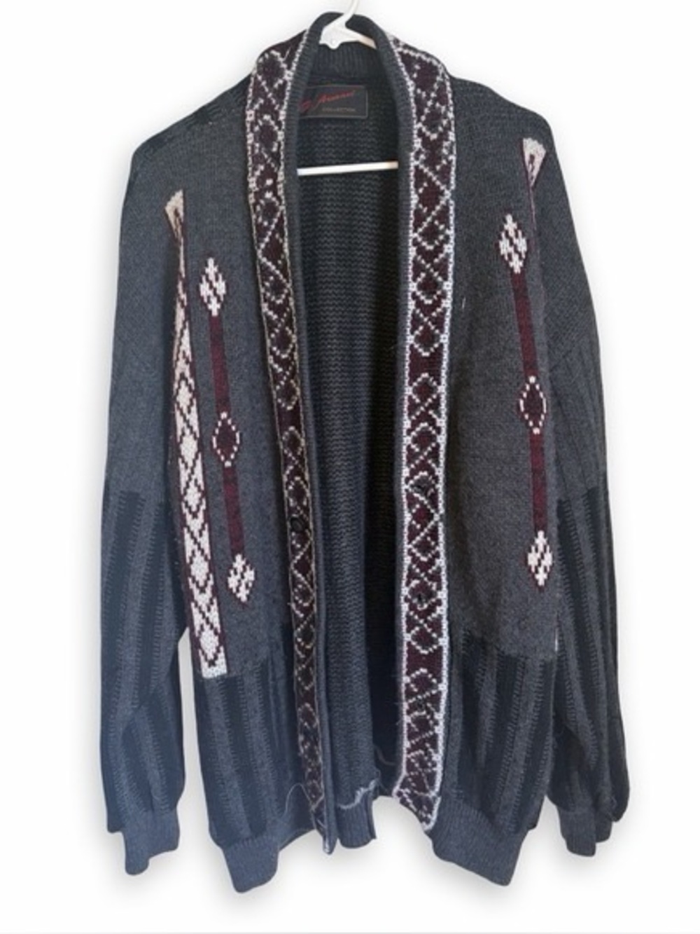 Vintage G Armani Collection Wool Blend Grandpa Cardigan Sweater Men's Size Xl